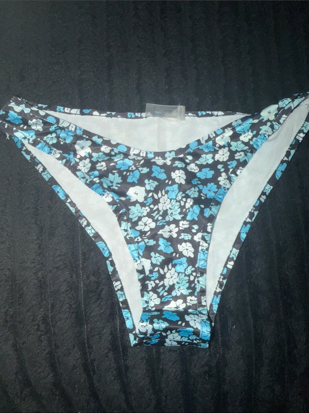 Fashion Nova Blue and White Floral Two-Piece Bikini - Picture 2 of 6